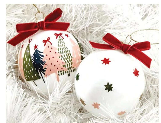 Glass Bal Ornaments -Tree - Star