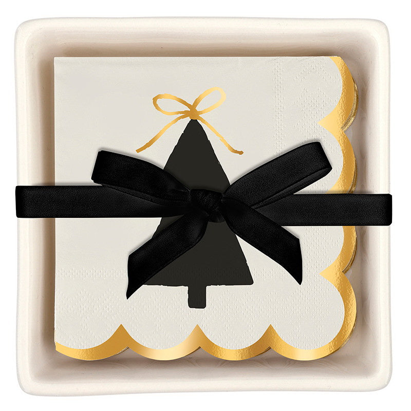 Napkin Tray + Napkins-Bow Tree