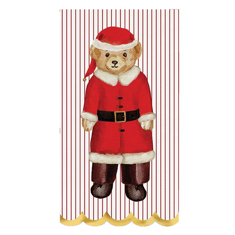 Merry Bear Scalloped Guest Napkins