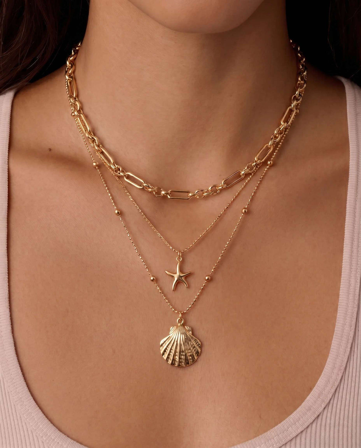 Layered Sea Life Necklace