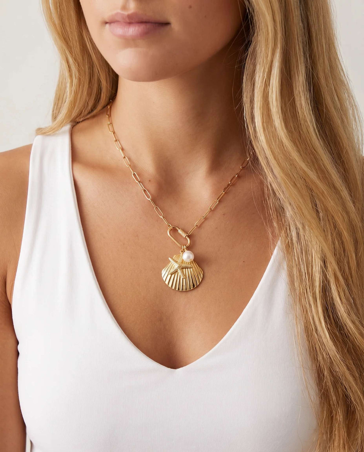 Shell Carabiner Necklace