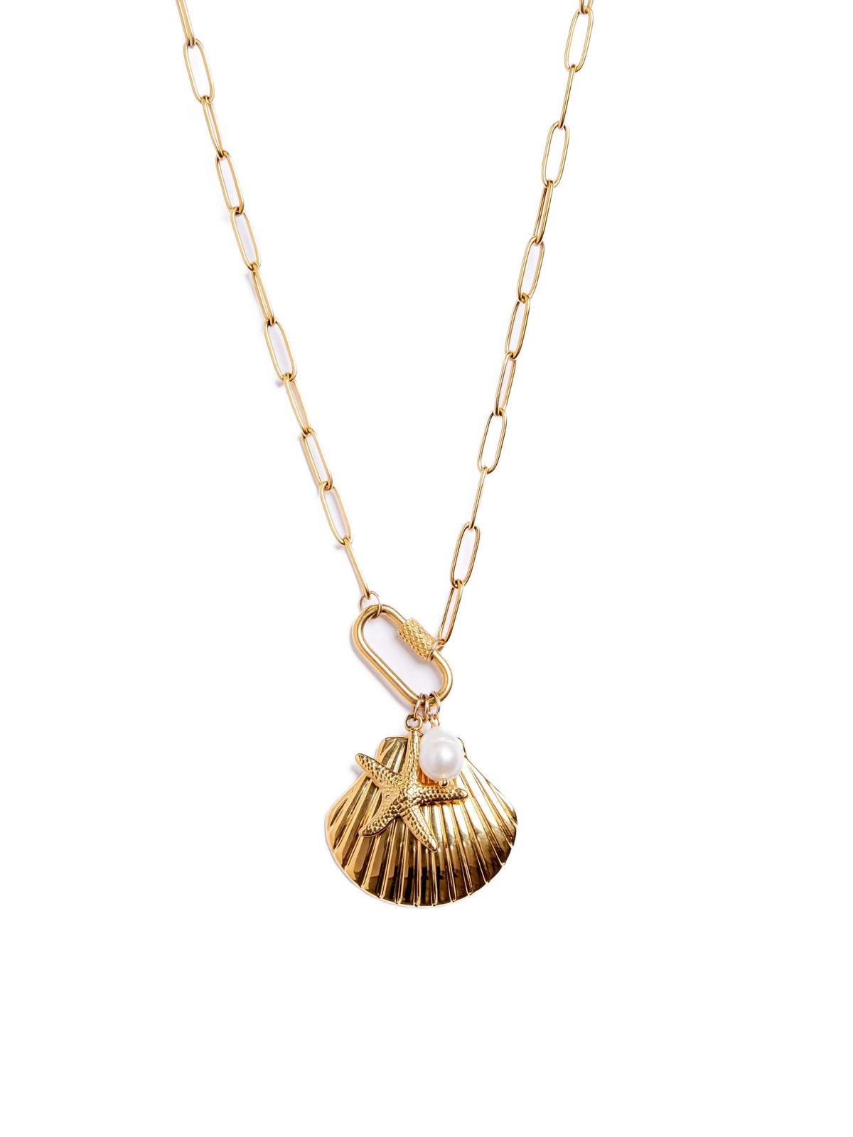 Shell Carabiner Necklace