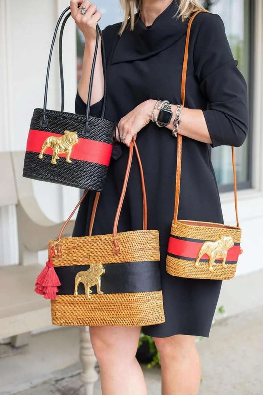 Large Charlotte with Bulldog - Navy