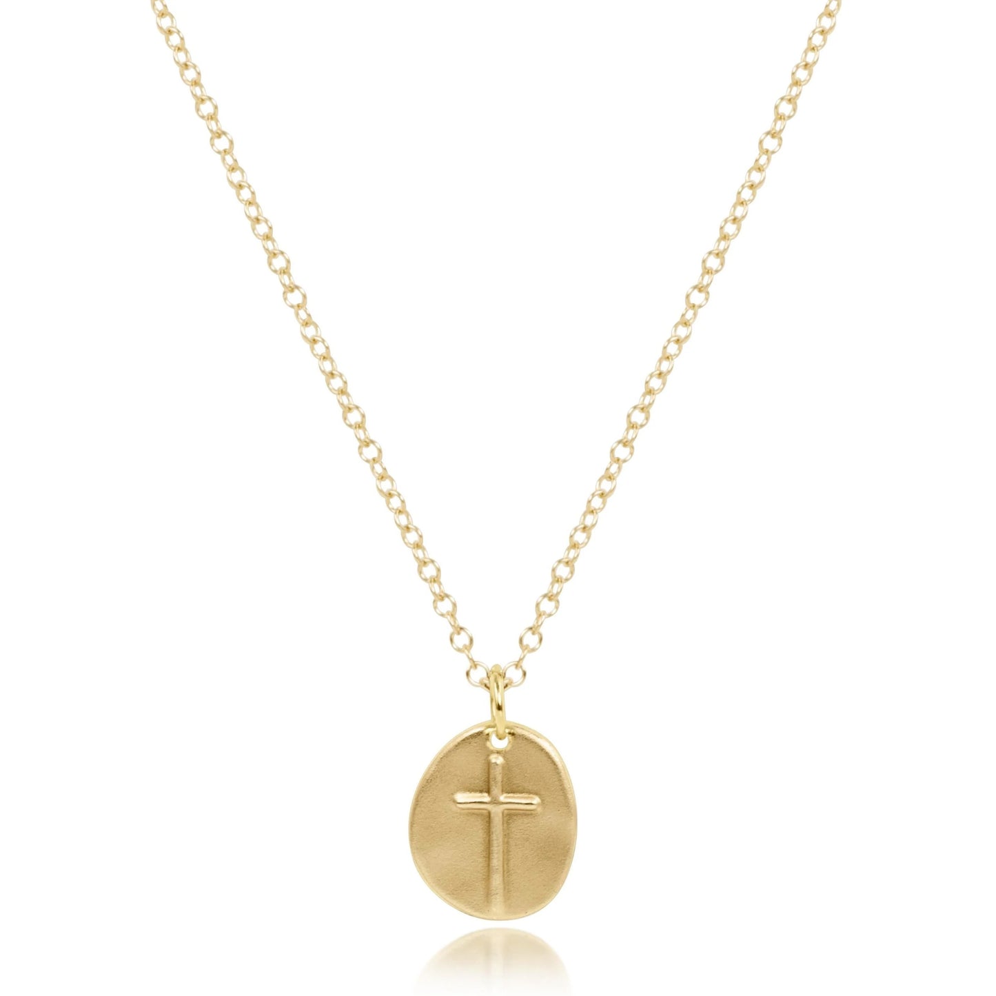 16" Necklace Gold - Inspire Small Gold Disc