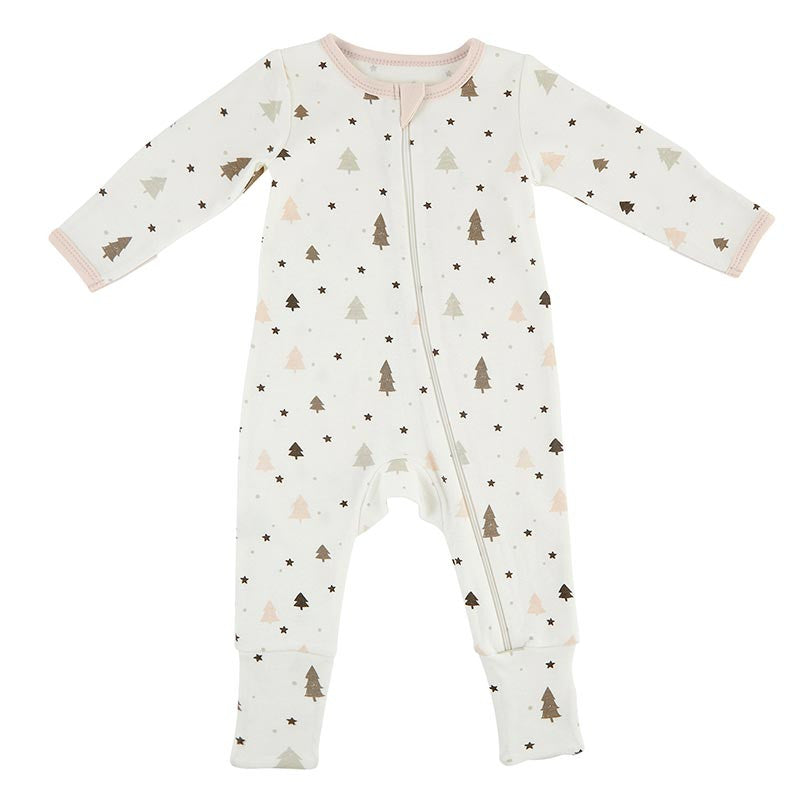 Stephan Baby Blush Trees Cozy Romper 6-12 mos.
