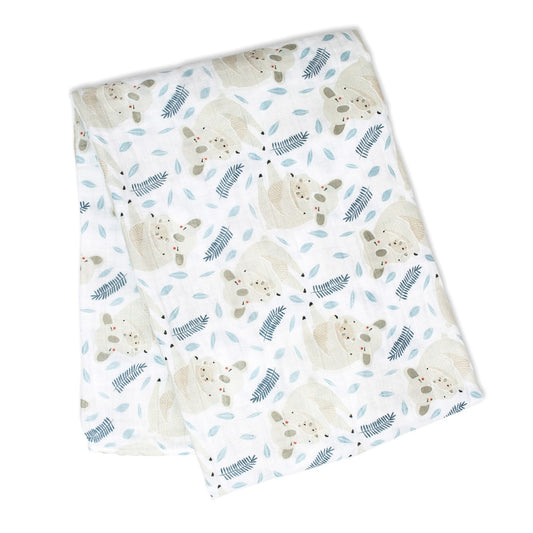 Lulujo XL Cotton Swaddle - Koala