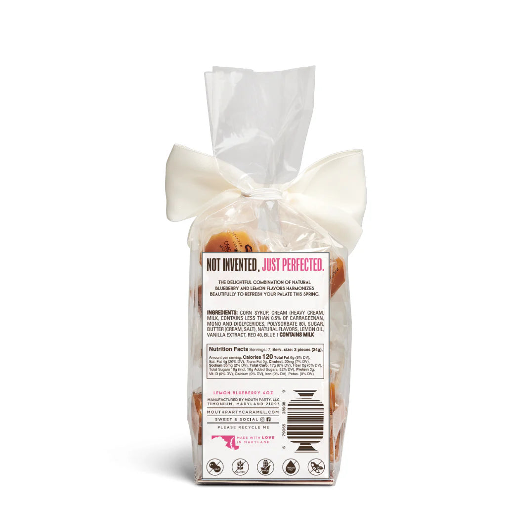 Lemon Blueberry Caramels 6oz Gift Bag