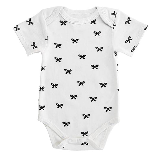 Bow Snapshirt - Black 6-12 mo
