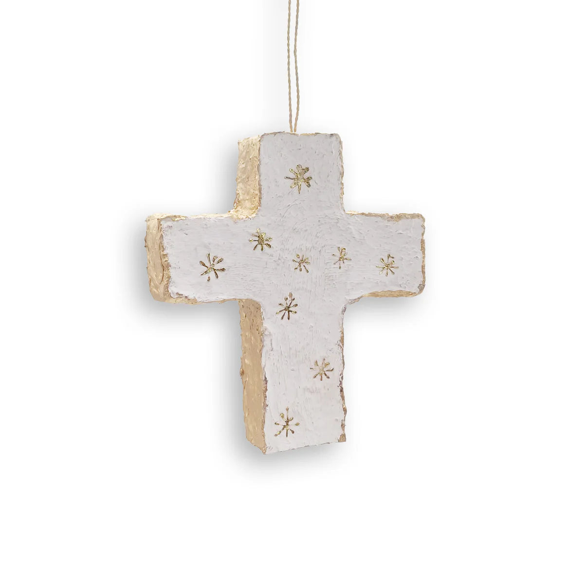French Graffiti Paper Mache Cross with string