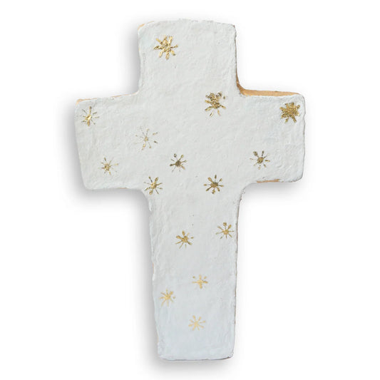 French Graffiti Paper Mache Large Cross