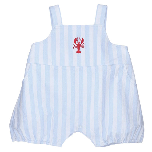 Bubble overall romper, lobster