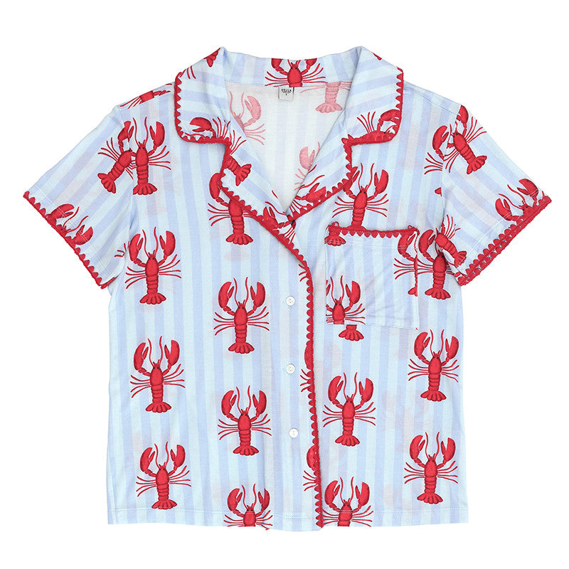 Whipstitch Short Sleeve Lobster PJ with Shorts