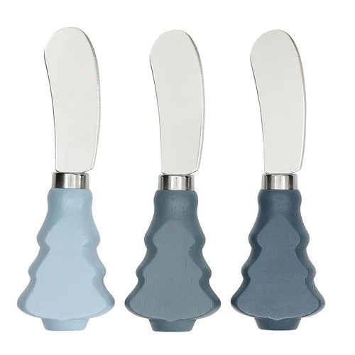 Blue Tree Handle Spreaders - Set of 3