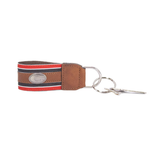 Georgia Bulldogs Collegiate Grosgrain Ribbon Key Chain.