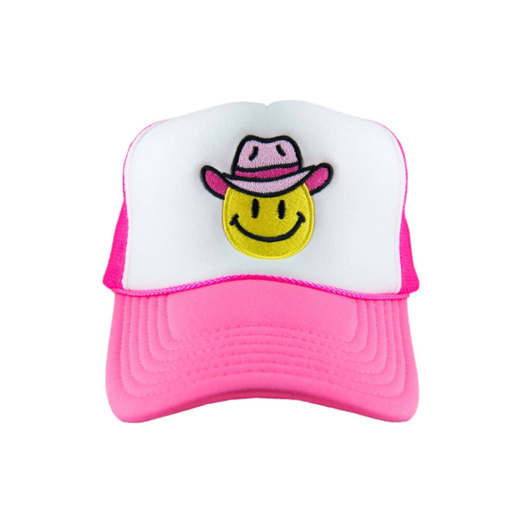 Cowboy Hat Happy Face Western Foam Hat