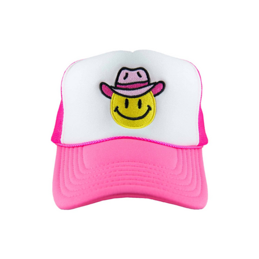 Cowboy Hat Happy Face Western Foam Hat