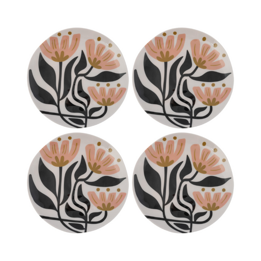 Melamine Salad Plates Floral Set of 4