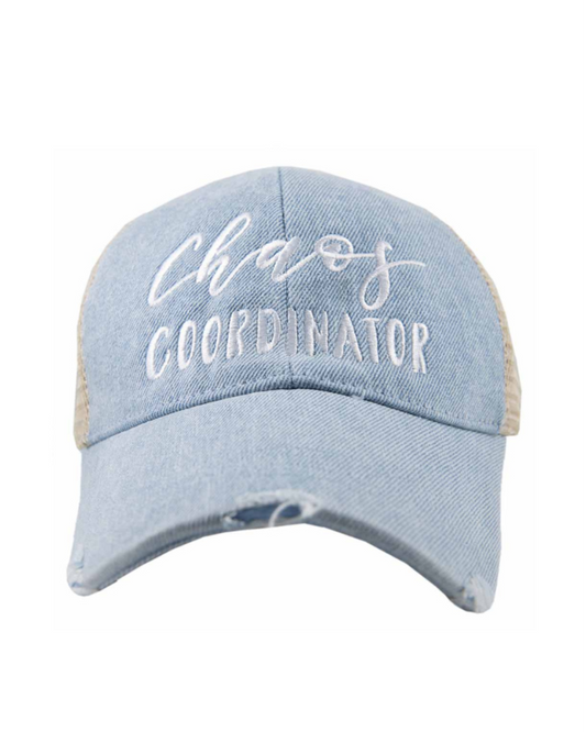 Chaos Coordinator Denim Trucker Hat