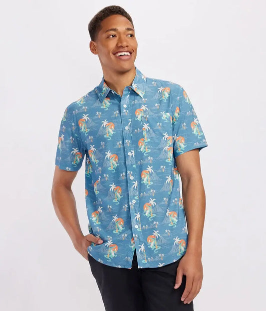 Gator Flavor Men's Hawaiian Shirt - Fun Novelty Button Down