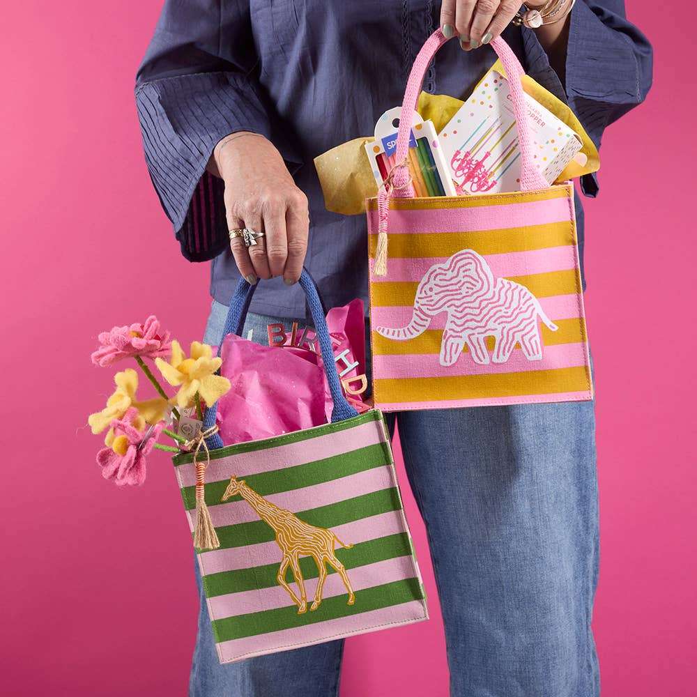 Elephant Stripe Reusable Itsy Bitsy Gift Bag