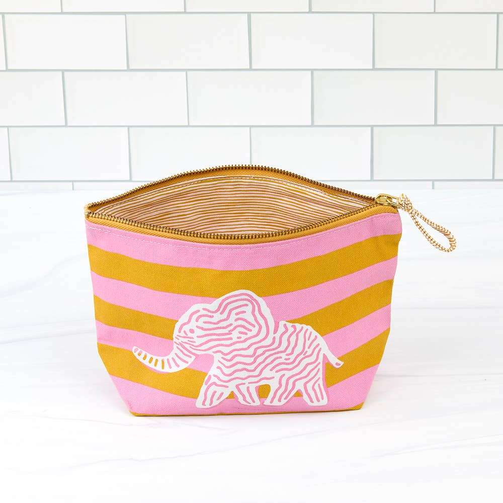 Elephant Essential Canvas Pouch Set of 2