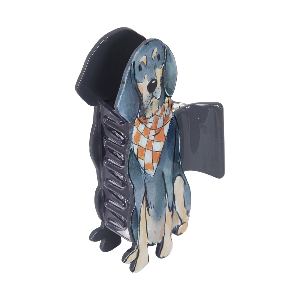 Sitting Bluetick Coonhound Hair Clip