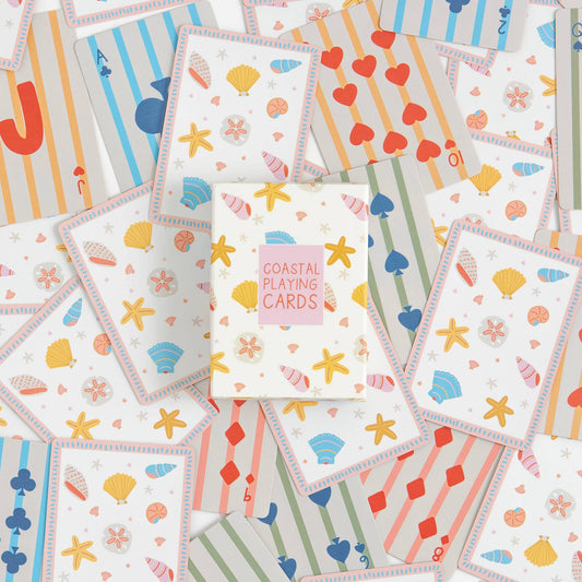 Coastal Seashells Deck of Playing Cards