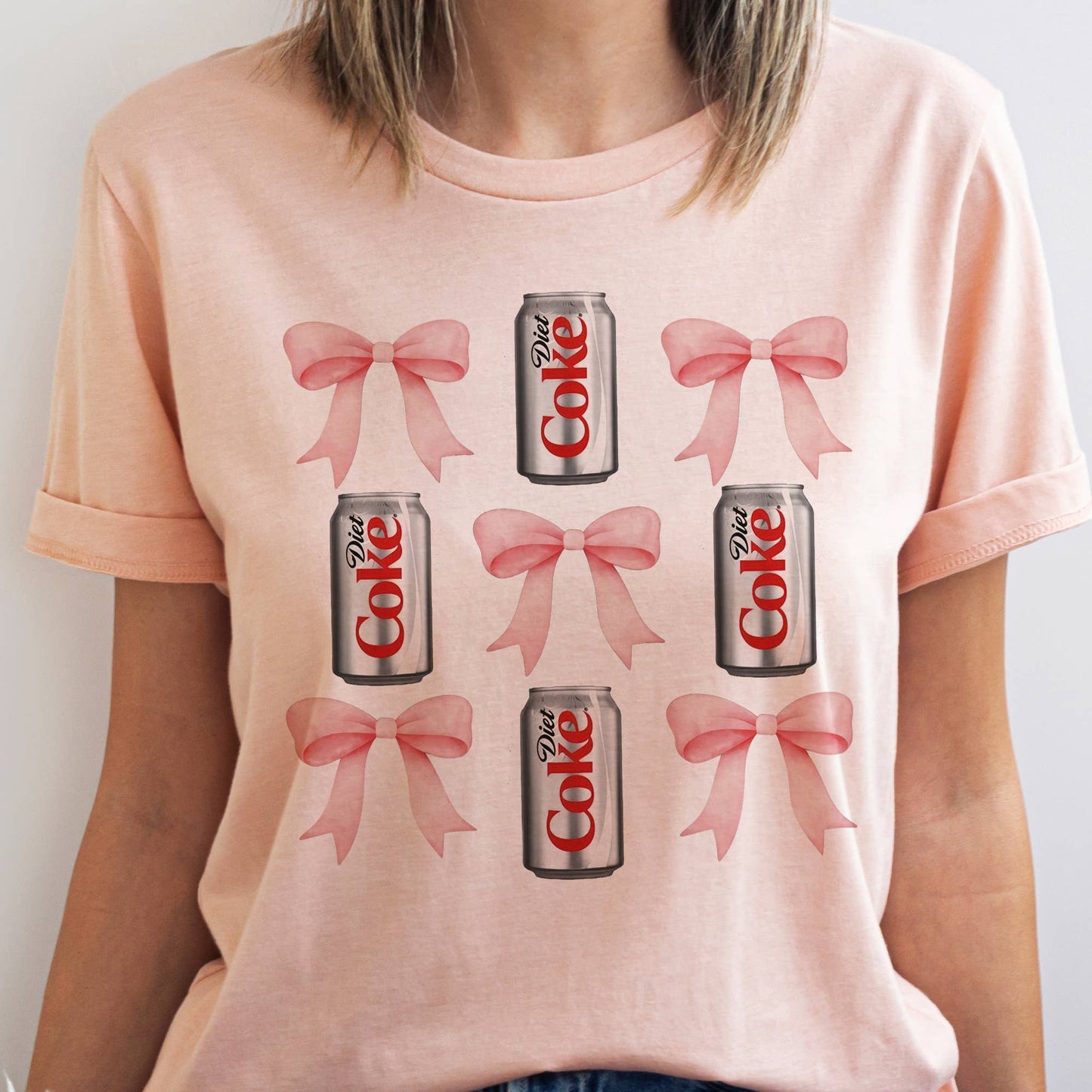 Diet Coke Pink Bow Graphic Tee