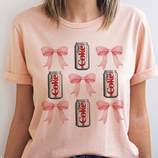 Diet Coke Pink Bow Graphic Tee