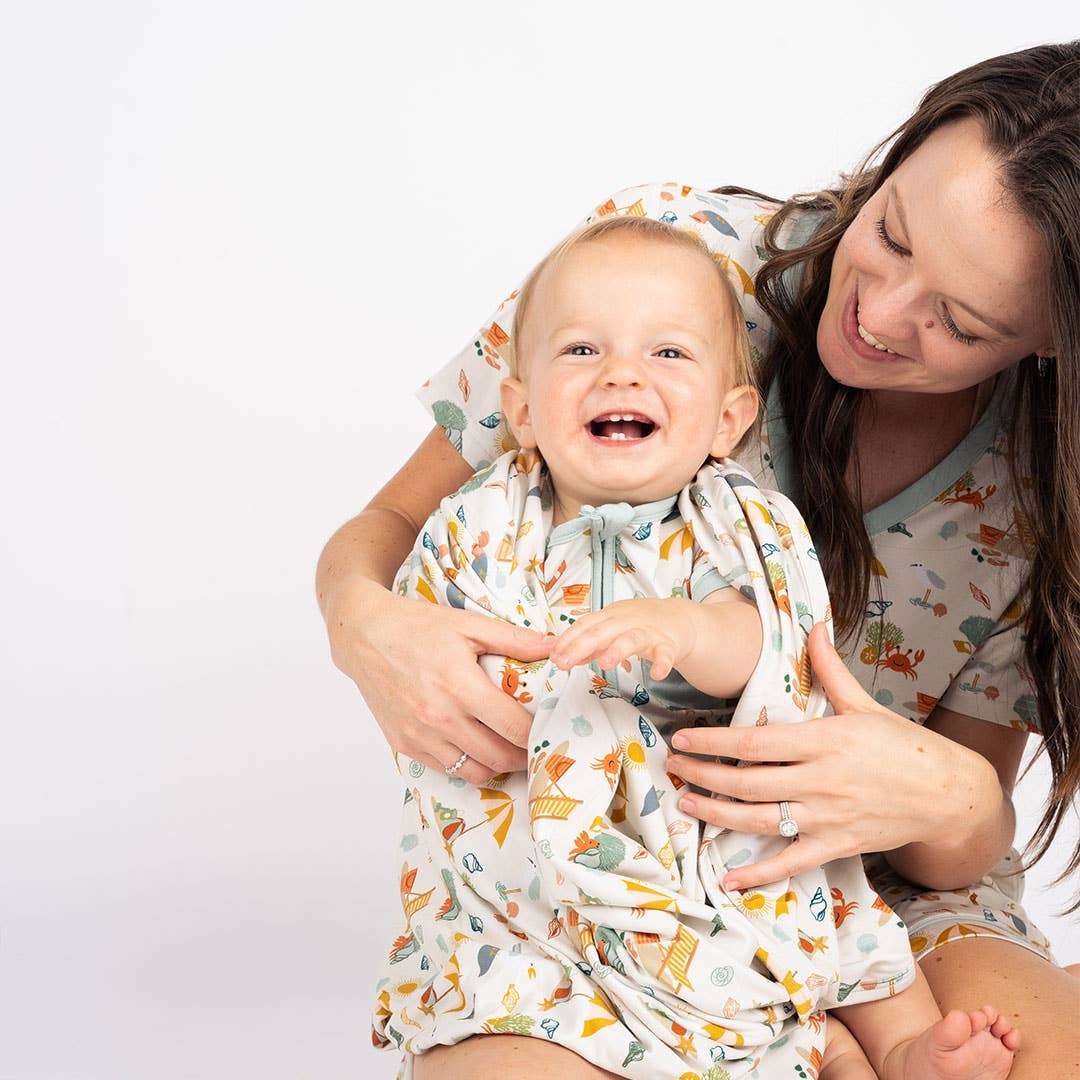 Beach Day Summer Luxury Bamboo Swaddle Blanket