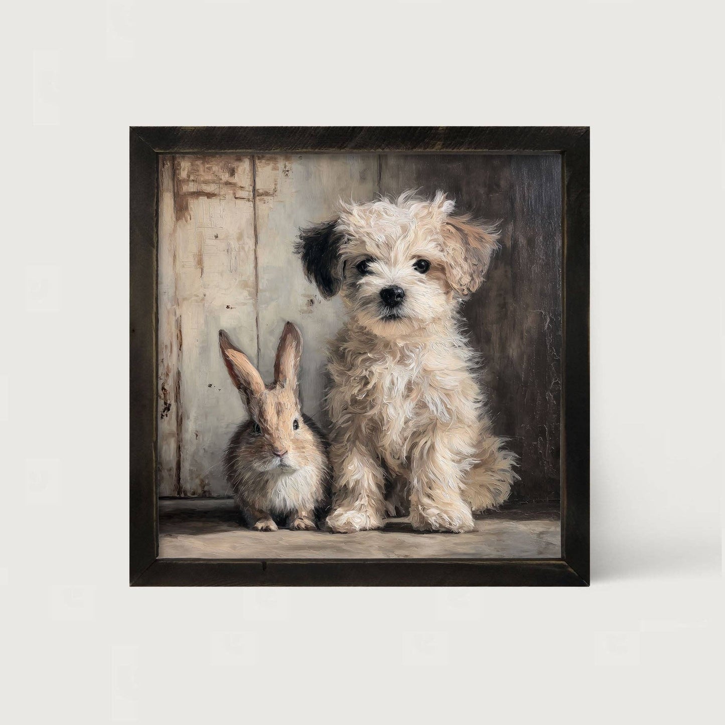 Dog Posing with Bunny