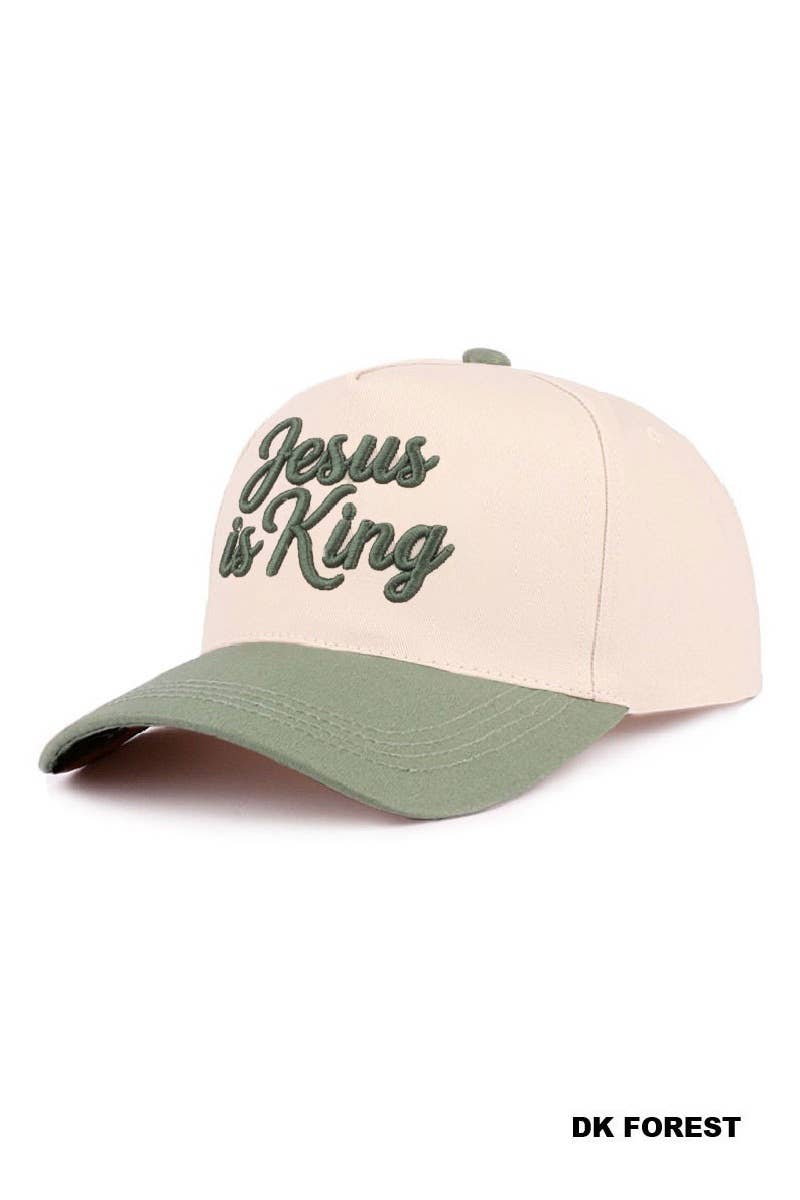 Jesus Is King Two Tone Cotton Cap