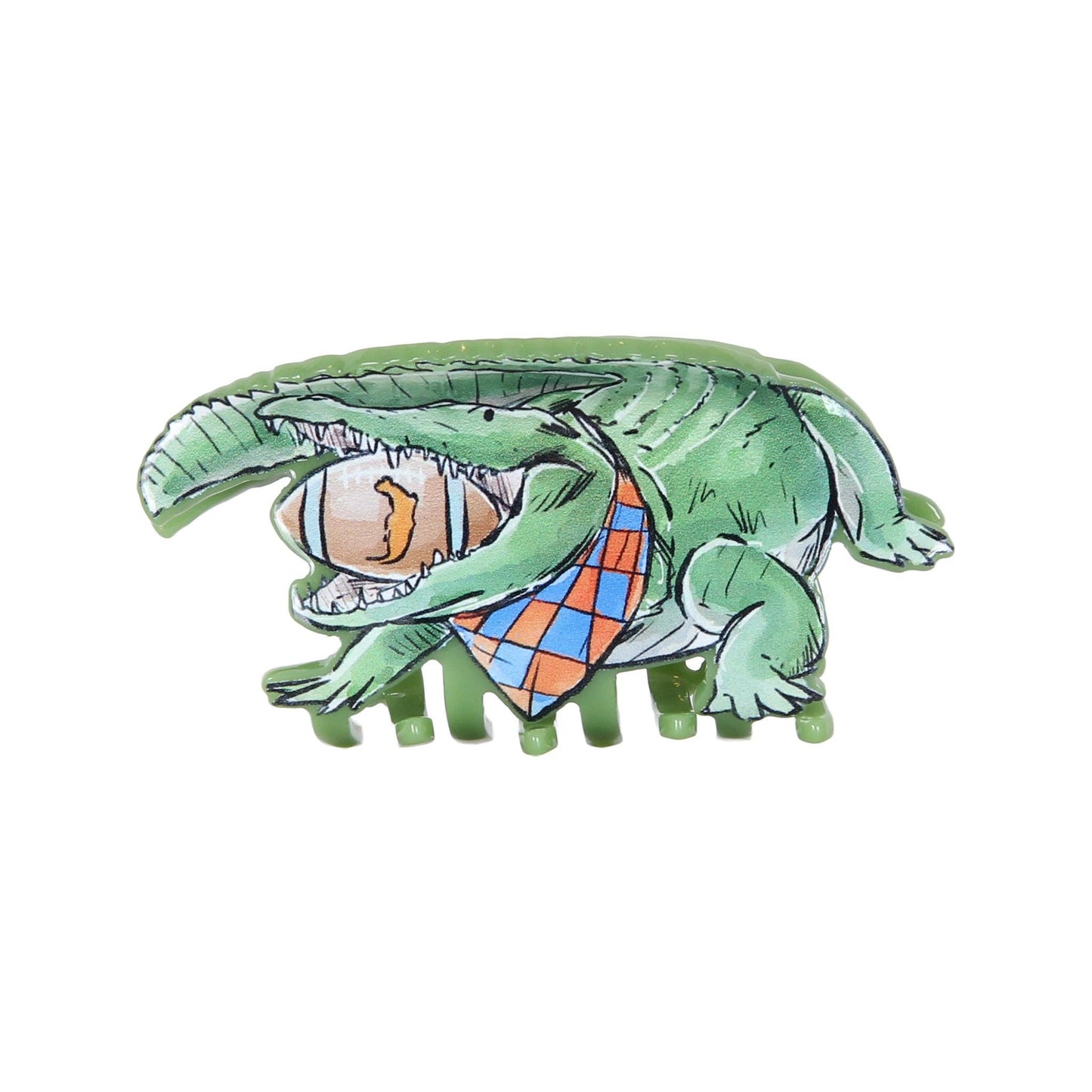 Alligator With Football Hair Clip