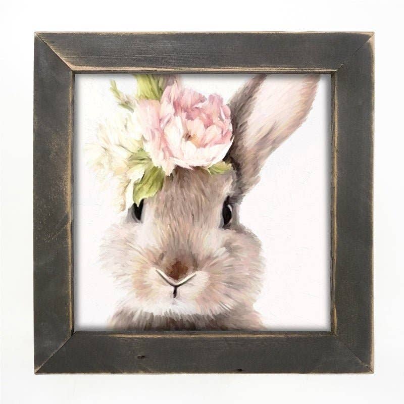 Bunny with peonies