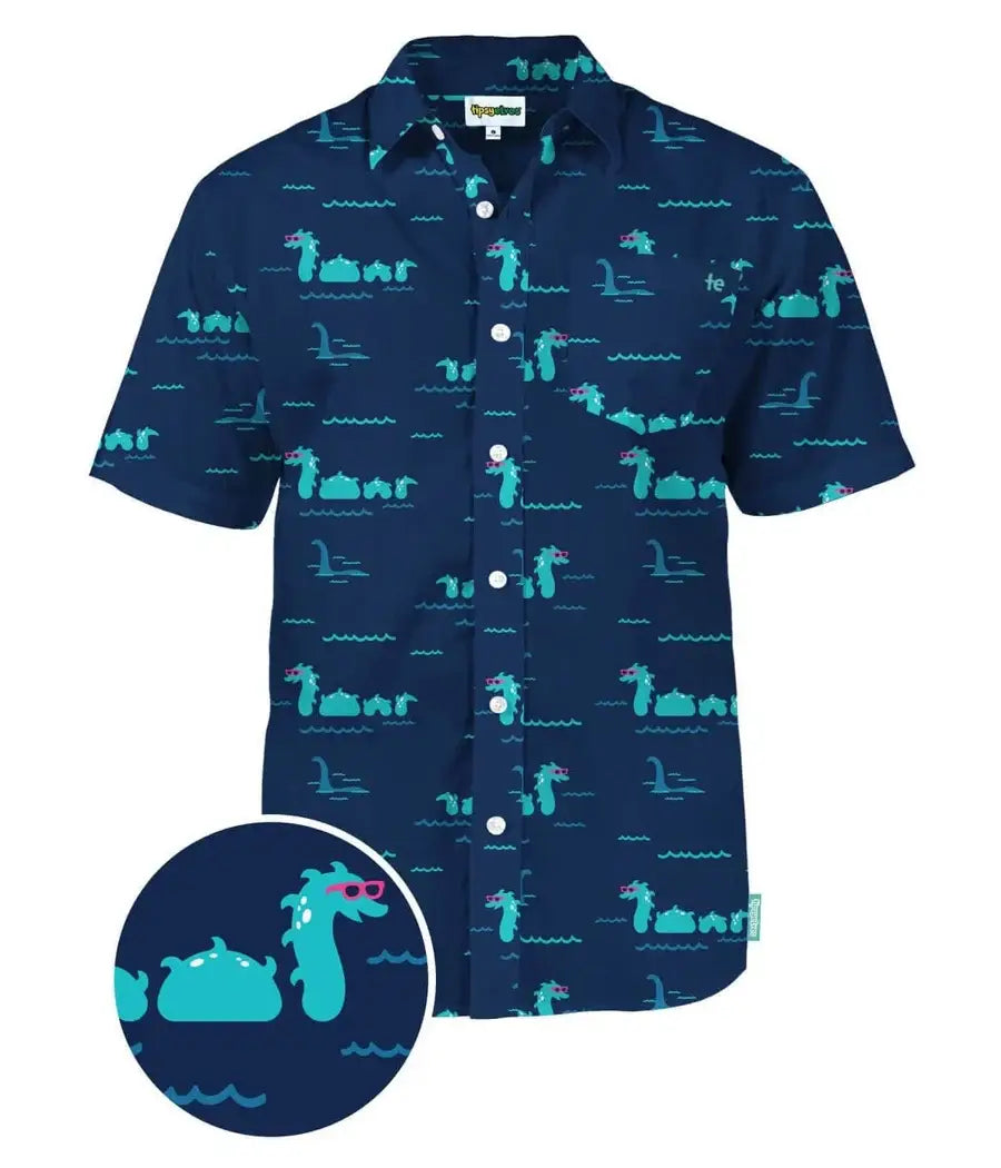 Nothin' But Nessy Men's Hawaiian Shirt - Cryptid Button Down