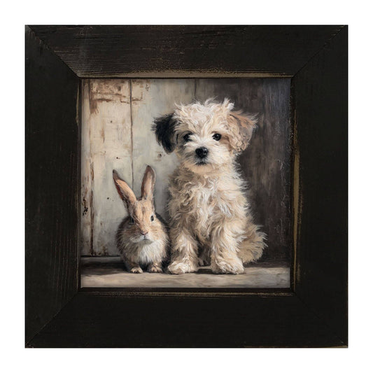 Dog Posing with Bunny