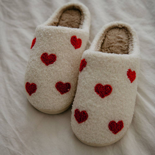 Hearts ALL OVER Patterned Slippers
