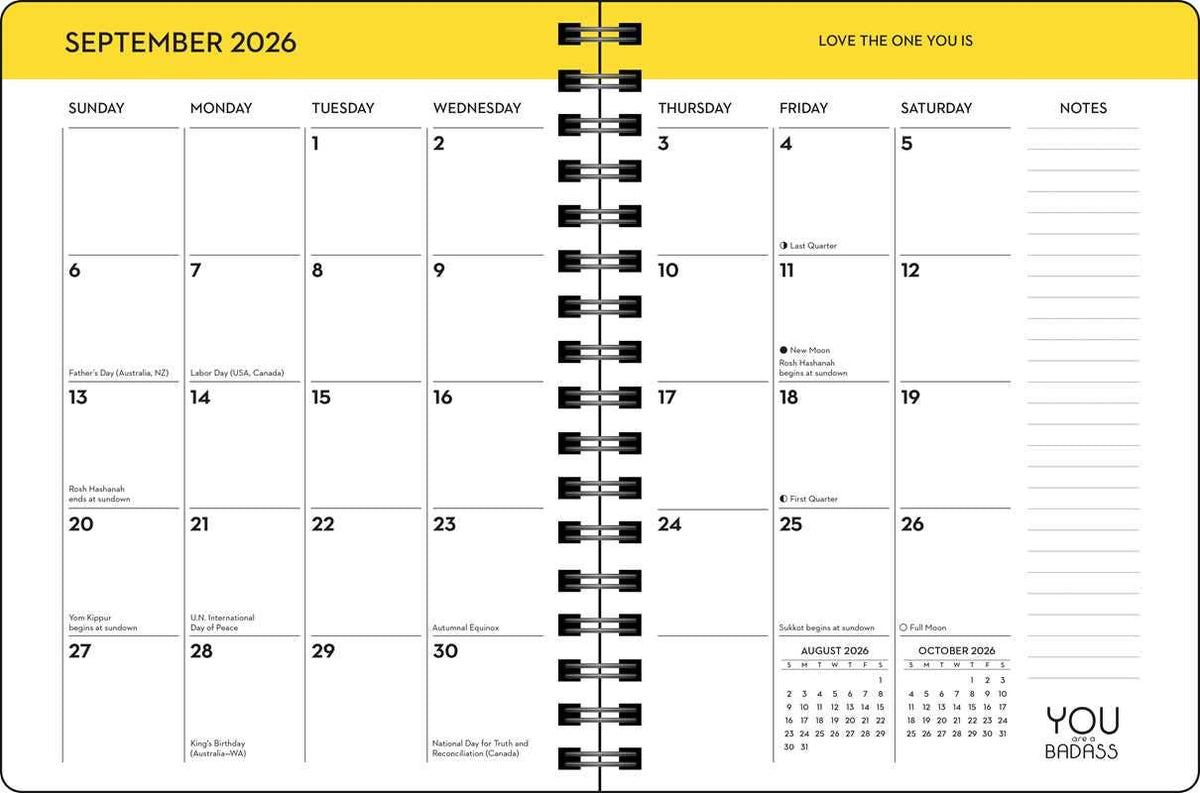 You Are a Badass Deluxe Organizer 17-Month 2026-2027 Weekly/Monthly Planner by Jen  Sincero