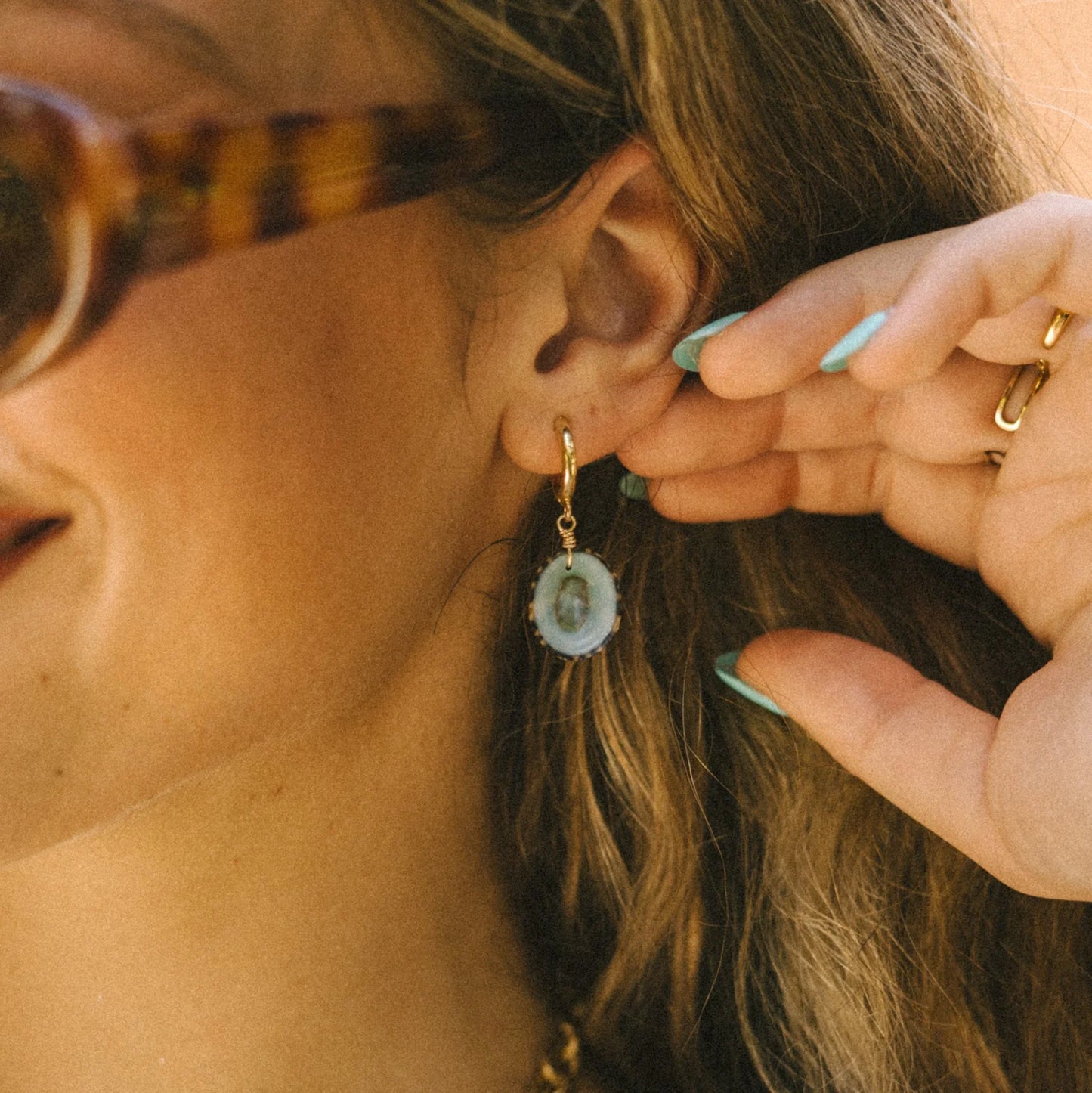Seafoam Shell Earrings
