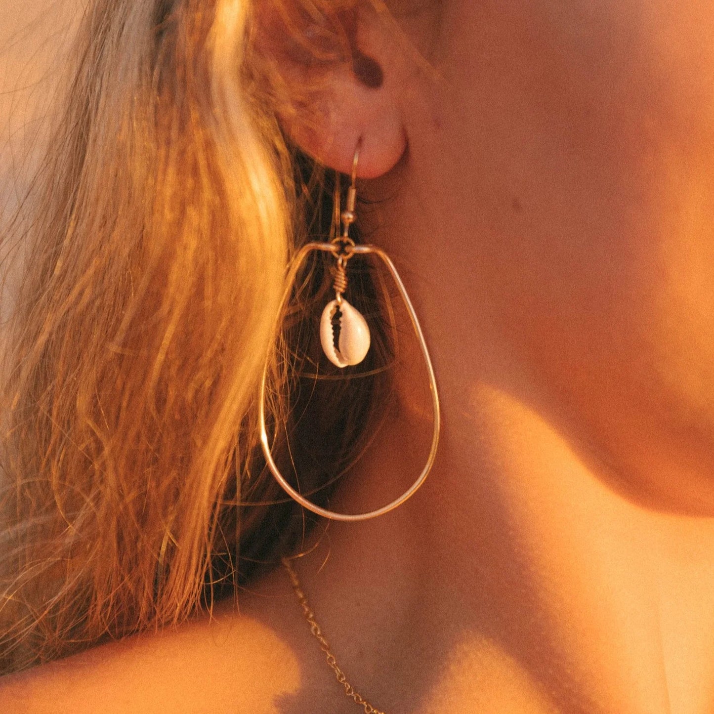 Puka Shell Hoop Earrings