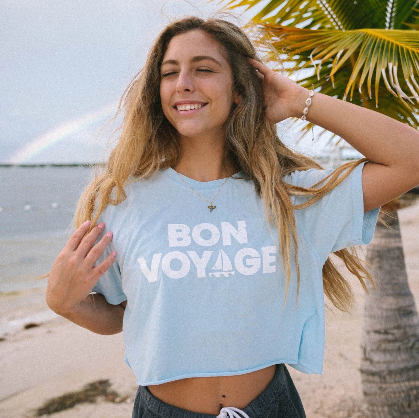 Comfort Colors Bon Voyage Cropped Tee