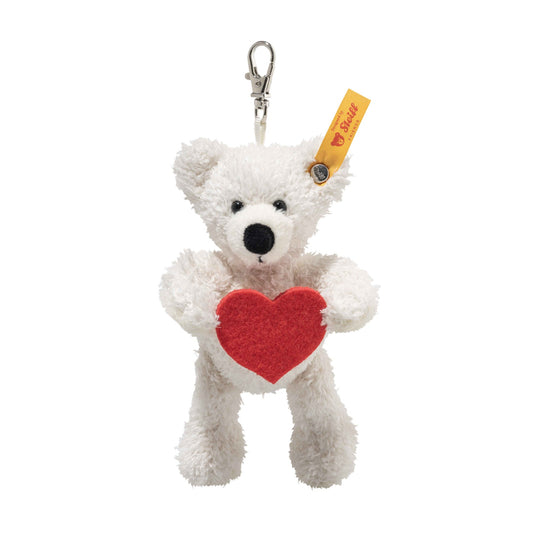 White Lotte Teddy Pendant- Love
