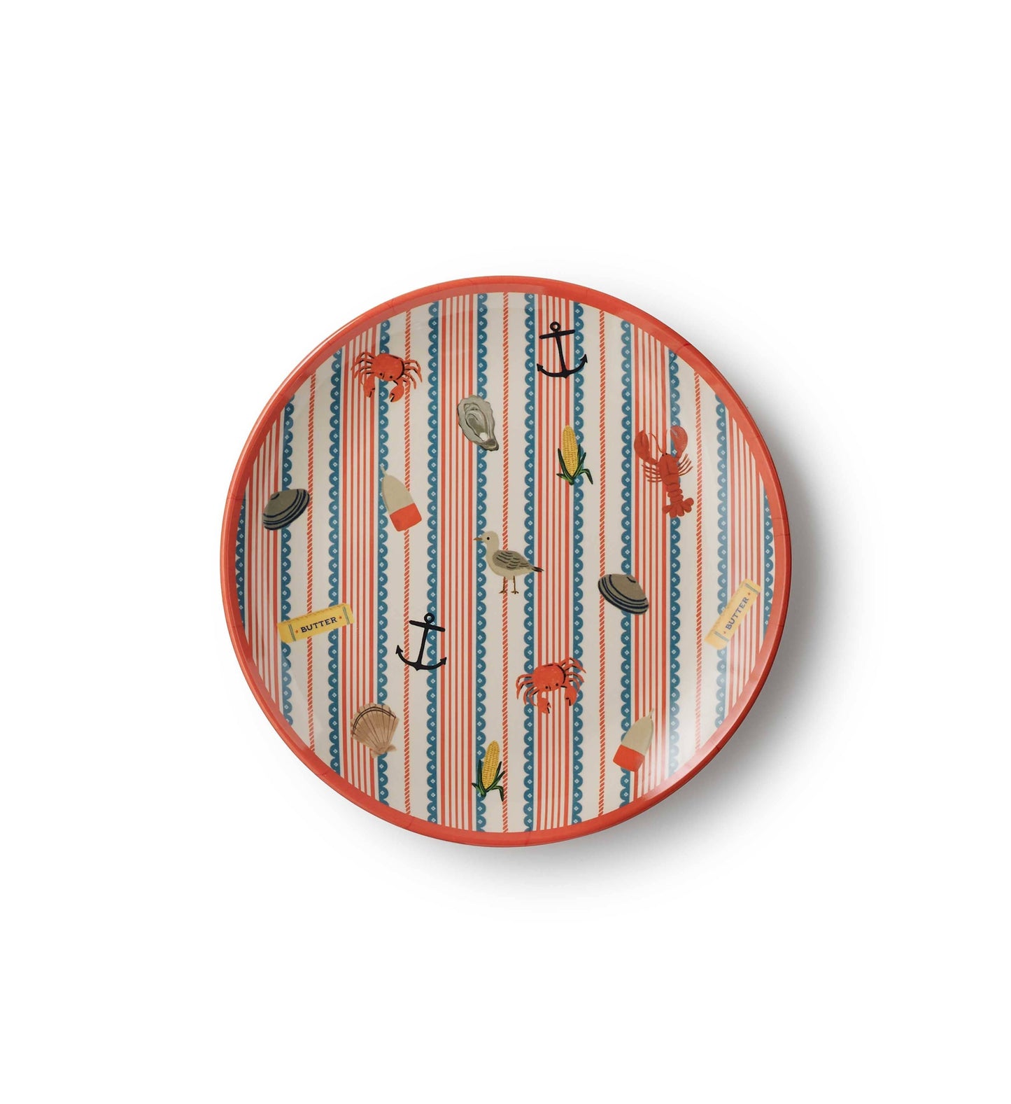 Seaside Melamine Dessert Plate Set