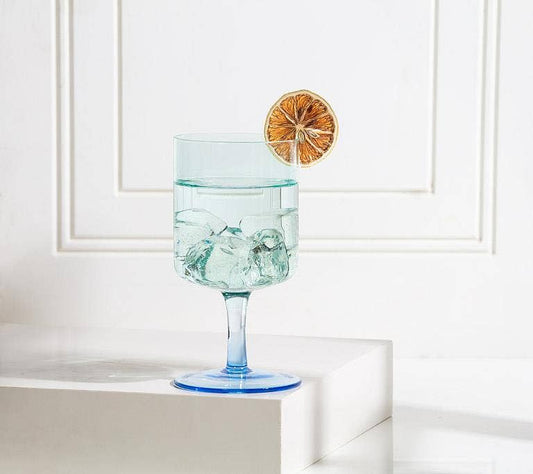 Short Stem Blue All Purpose Glass