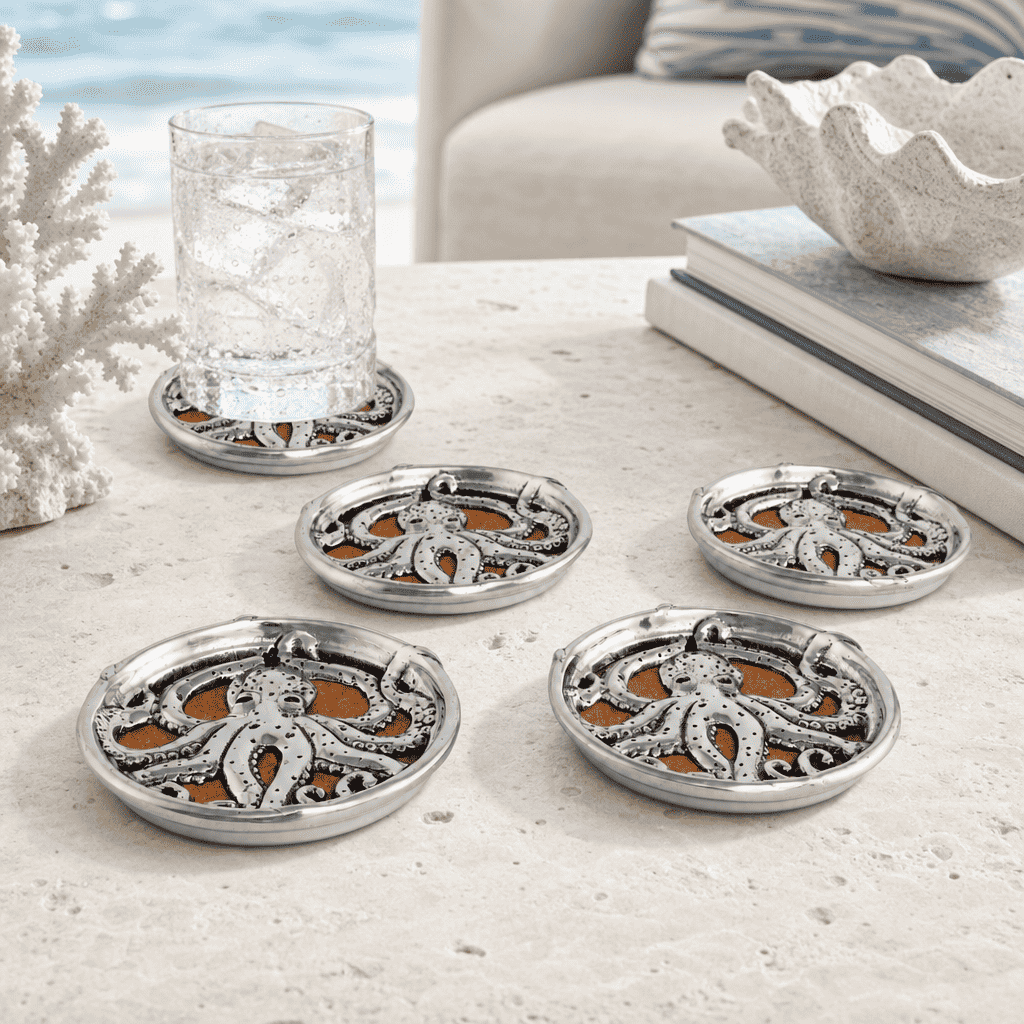Octopus Drink Coaster Set of 4