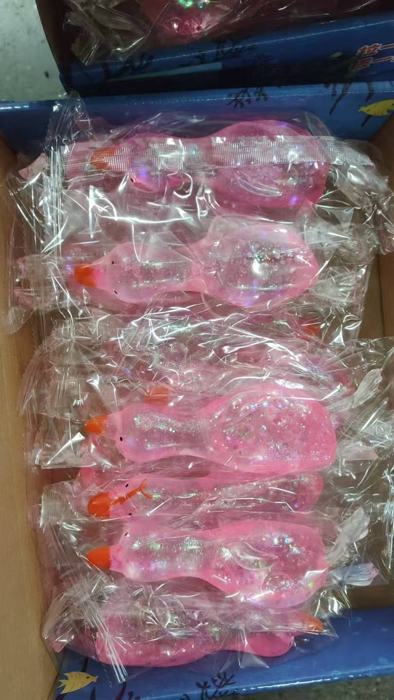 Ducks Glitter Sugar Squishy Fidget Kids  Toy- Assorted