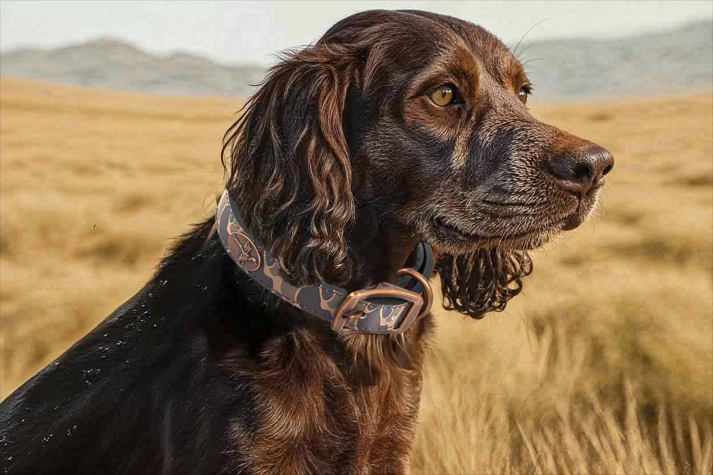 Georgia Bulldogs Old School Camo Leather Dog Collar