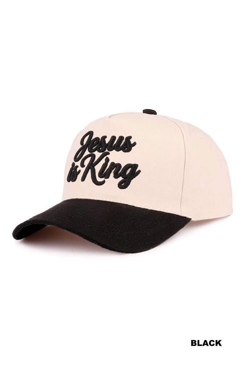 Jesus Is King Two Tone Cotton Cap