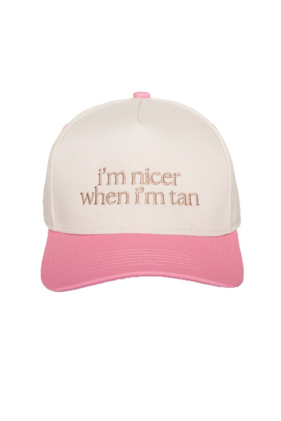 I'm Nicer When I'm Tan Two-Toned Vintage Hat