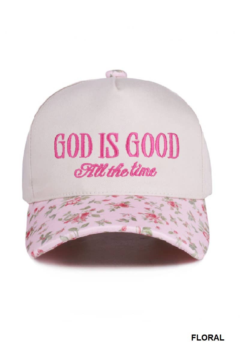 God is Good All the Time Two Tone Canvas Cotton Cap